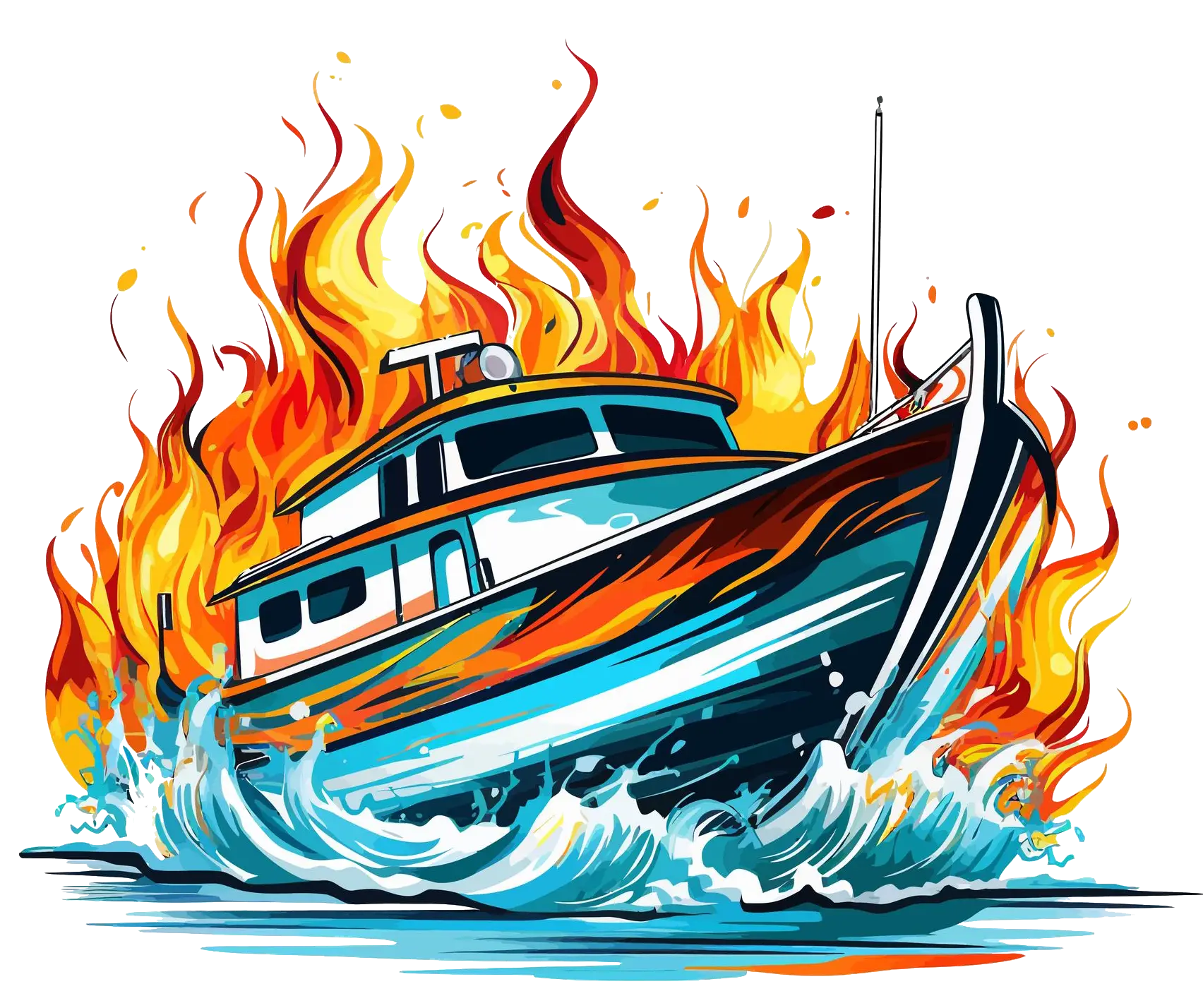 آتش‌ سوزی در کشتی‌‌ ها و سکو های نفتی